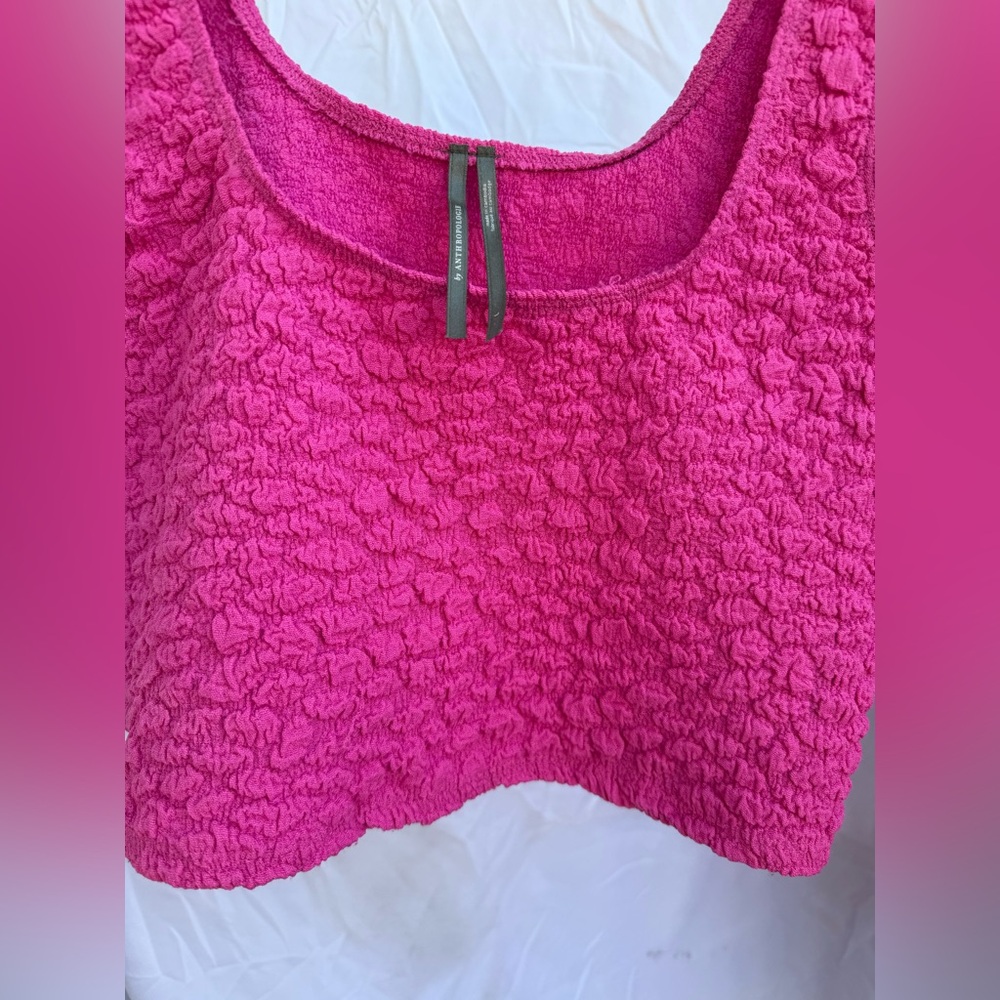 Anthropologie The Hannah Seamless Textured Tank in pink size L - Picture 5 of 9
